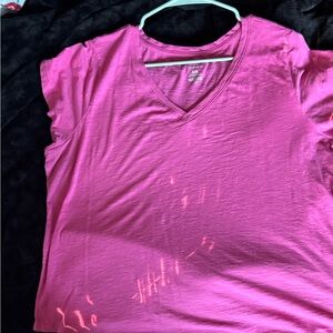 ☘️☘️Vibrant Pink V-Neck Tee for Women